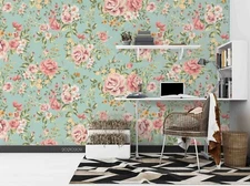 3D Vintage Floral Seamless Wallpaper Wall Mural Removable Self-adhesive Sticker9