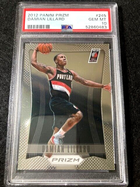 2012 Panini Prizm Damian Lillard RC #245 PSA 10 GEM MT  Blazers Milwaukee Bucks