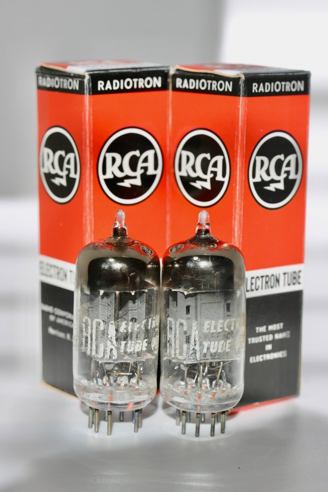 12AU7 A ( ECC82 ) RCA NOS NIB Long Gray Plates Halo Getter Tested Tube – Vacuum Tubes Treasures
