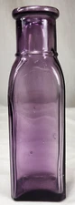 ANTIQUE PACIFIC VINEGAR & PICKLE WORKS PURPLE AMETHYST SAN FRANCISCO BOTTLE 7.5"