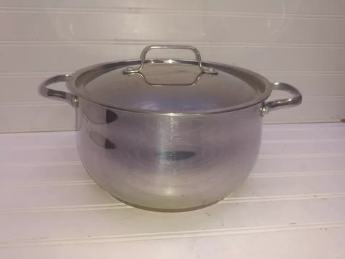 Revere Ware 6 Qt Stock Pot Copper Disc Stainless Dutch Oven Fry Pan Roaster Lid - Picture 8 of 8