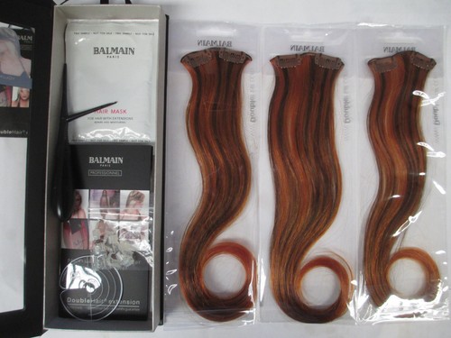 5 x Balmain Paris Double Hair Volume Colour 30cm extension 3pcs Hot Copper 29/4 - Bild 2 von 5