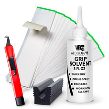 Golf Club GRIP KIT 15 Tape Strips 2x10 , Solvent, Vise Clamp and Hook Blade