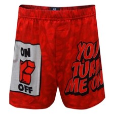 Calzoncillo Boxer Para Hombres Rojo You Turn Me On Valentine's Day Kisses Rojo