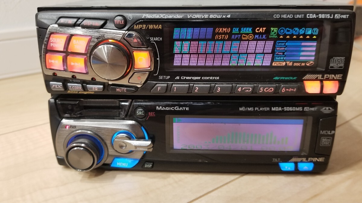 Used Alpine CDA-9815J MDA-5060MS CD MD Player Audio Set | eBay