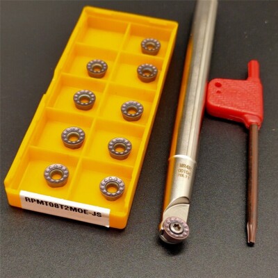 EMR C10-4R10-120 CNC Indexable Round Nose End Mill Holder+10Pcs RPMT08T2MOE R4