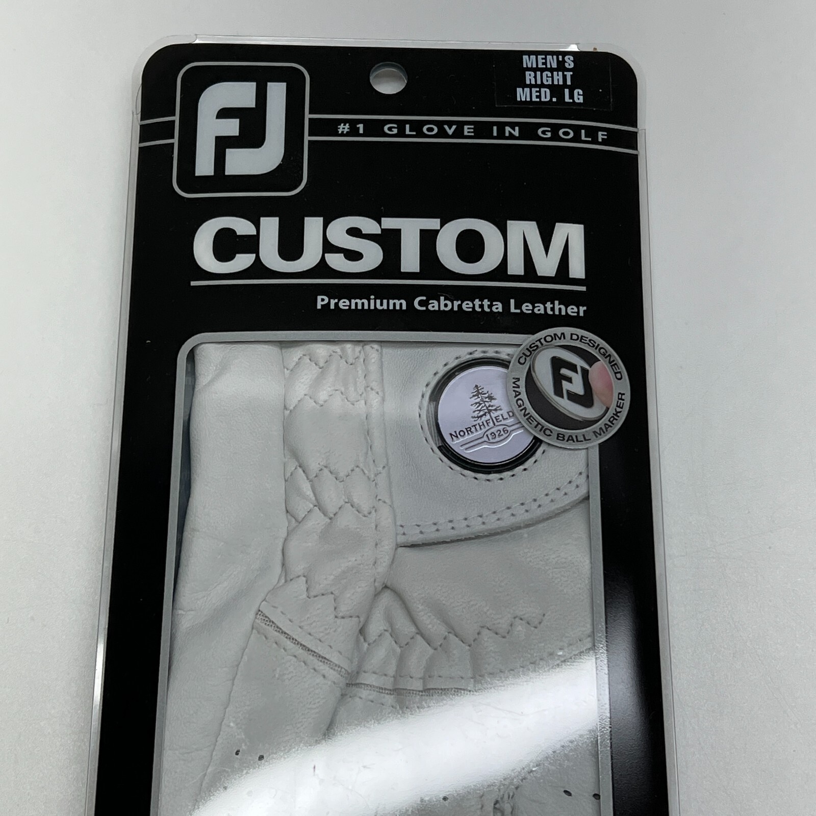 FJ Footjoy Custom Golf Glove Ball Marker Right Hand Men Regular Medium Large M/L eBay