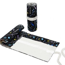 48 Holes Canvas Pencil Wrap Case for Adults and Kids, Colored Pencil Roll Up