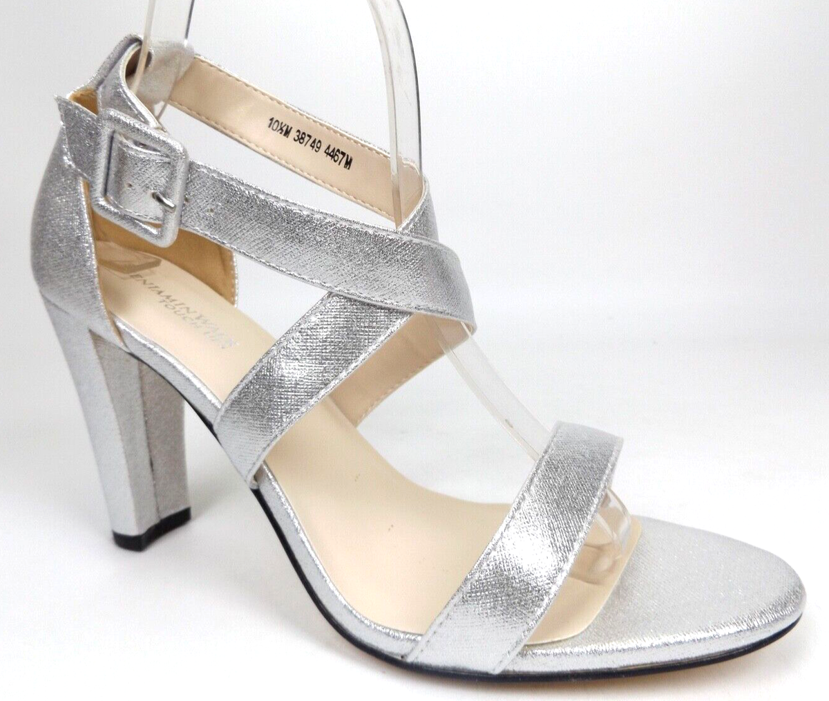 comfort dress sandals silver NEW! Benjamin Walk Touch Ups Colbie Heels Dress Sandals Womens Size 10.5 Silver