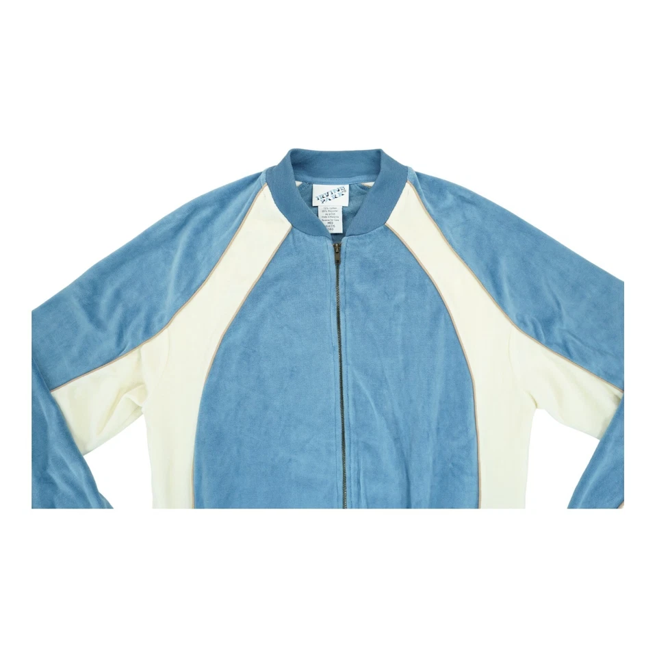 Suéter Vintage Irvine Park Cremallera Completa - Azul y Blanco - Para Hombre Talla Mediana Foto 4 de 4