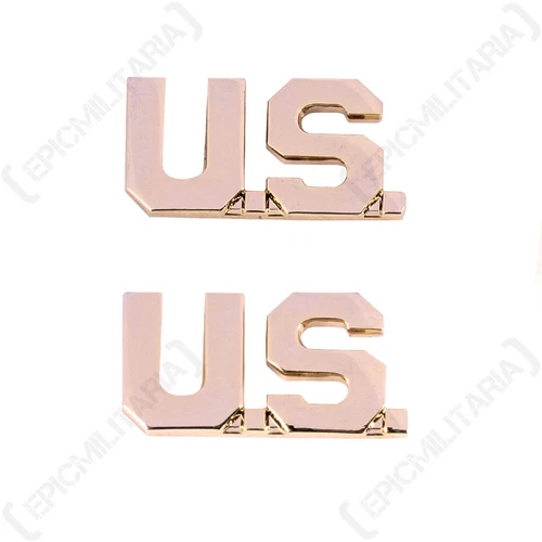 US Army Officer US MONOGRAM BADGES American Military WW2 Repro Collar Insignia