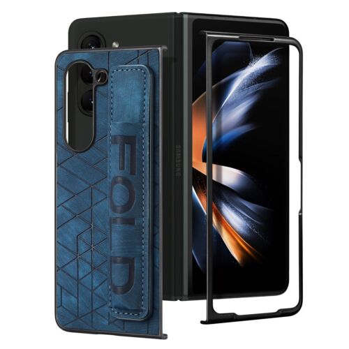 For Samsung Galaxy Fold6 Fold5 Fold4 3 Wrist Strap Leather Pen Slot Case Cover - Picture 12 of 29