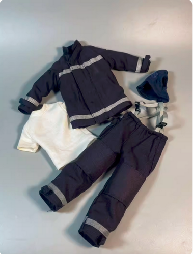 1/6 Soldier Hong Kong Firefighters Clothes Set Boots Model for 12''Action Figure - Picture 3 of 4
