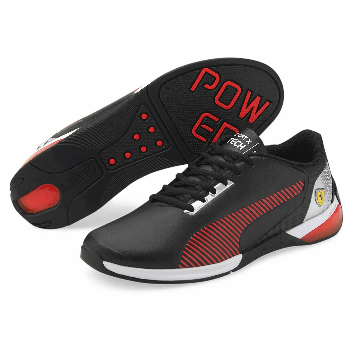 PUMA SF Cat Tech Black Red Sport Driving Urban Shoes 10.5 Mens | eBay