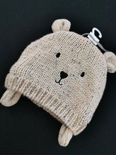 Baby's Tu Knitted Fleece Linned Hat Cream Size 3-6 Months