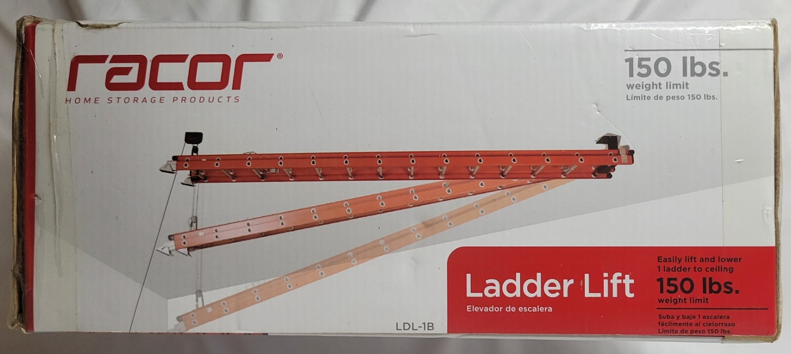 Racor Ceiling Ladder Lift Up to 150 lbs Garage &