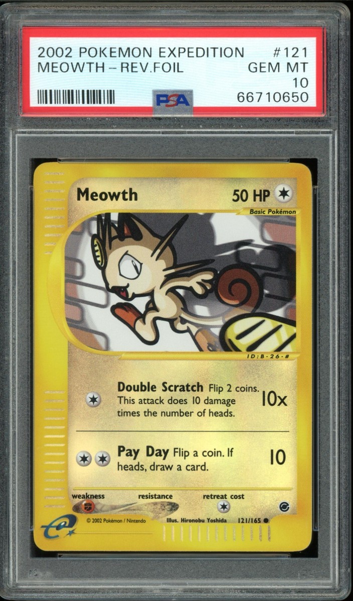PSA 10 Meowth 121/165 Reverse Holo Expedition - POP 5 | eBay