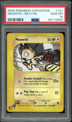PSA 10 Meowth 121/165 Reverse Holo Expedition - POP 5 | eBay