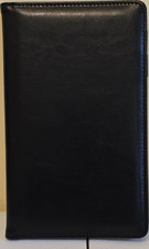 Men s Black Solid Checkbook Long Bifold Wallet w/ Zipper Pocket, Card Slots