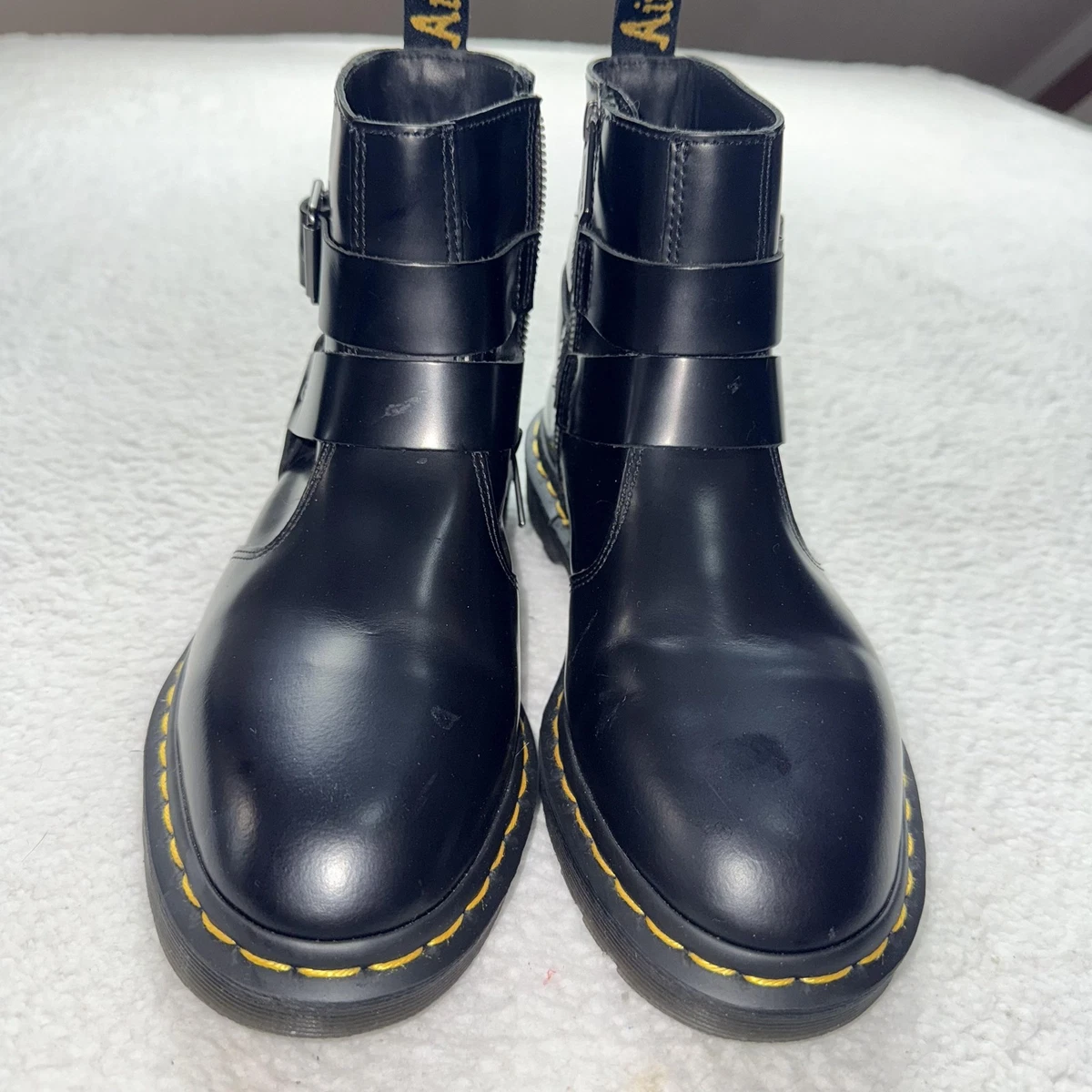 Dr. Martens Black Leather Buckle Boots Men\'s 12 Preowned Dr. Martens M Buckle Boots for Men for Sale | Shop New  main image 4