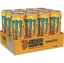 Monster Energy Khaotic Tropical Orange Energy and Juice 16 fl oz 12 Pack FREE SH
