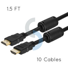 10x 1.5 Ft 1.5Feet High Speed 3D Male HDMI Cable For HDTV Xbox 360 PS3 PS4 US
