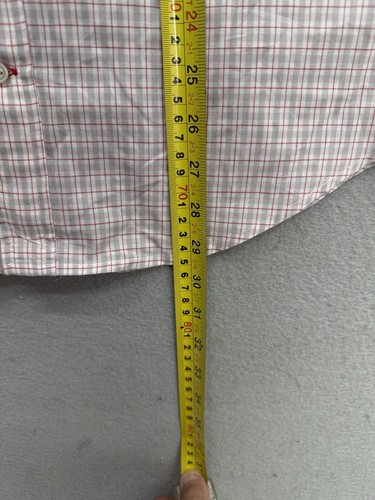 Gustin Button Down Shirt Red Gray Men’s Size XL Classic Plaid Long Sleeve USA - Picture 6 of 10