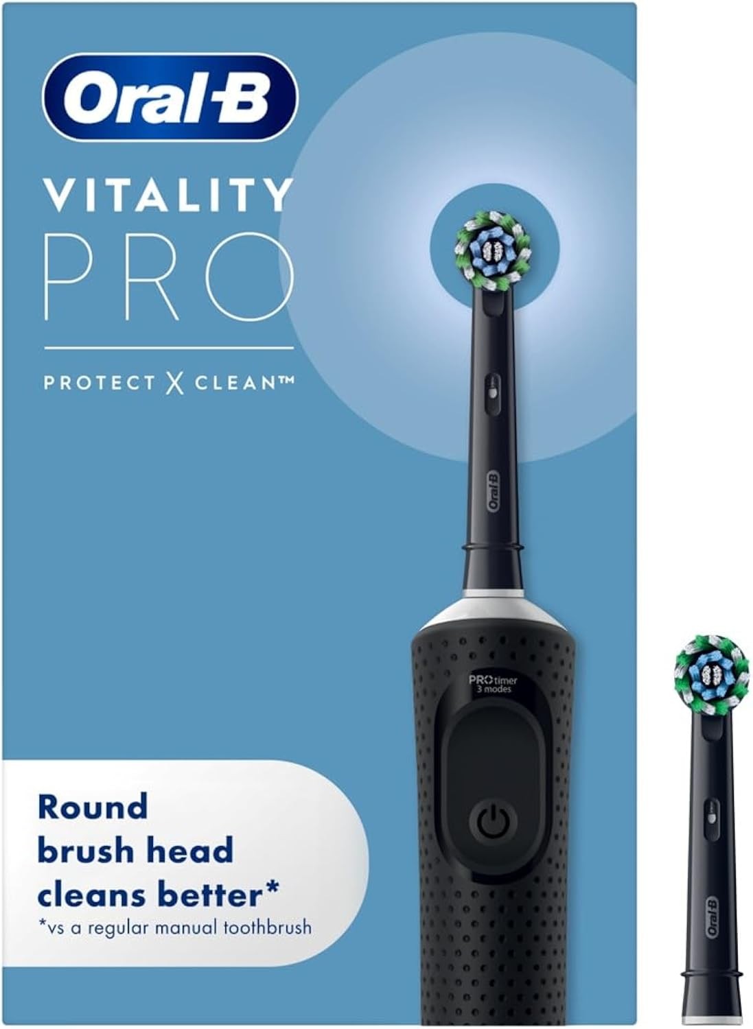 Oral-B: Vitality Pro Deep Clean Edition. Black. One brush head. Box opened/worn. - Image 48