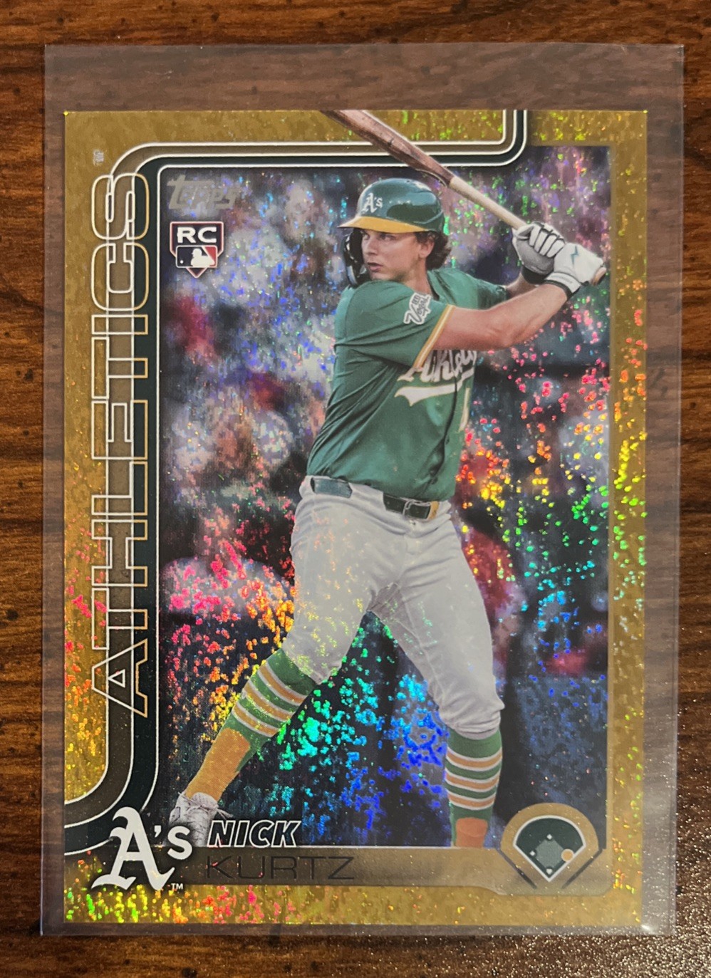 2025 Topps Update #US 201 NICK KURTZ Gold Holo Foil (RC) /50 ATHLETICS