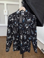 🇮🇹❗️NEW Dolce Gabbana Gold Shirt Jazz Print Made in Italy Size 37