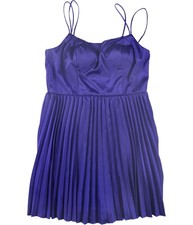 City Studio Womens Pleated Fit & Flare Dress, Blue, Juniors, 13