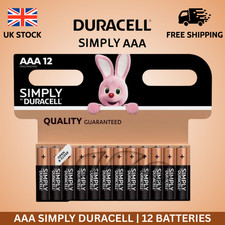 DURACELL SIMPLY AAA 12 PACK RELIABLE ALKALINE BATTERIES FOR EVERYDAY DEVICES