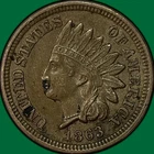 1863 Indian Head Cent Almost Uncirculated AU Coin #39395