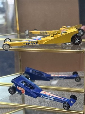 Hot Wheels 1972 Redline Rear Engine Dragsters Snake and Mongoose NICE
