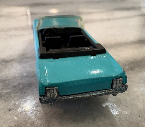 Vintage 1983 Hot Wheels Ford Mustang Convertible / Aqua Blue/Rare Black Interior - Picture 6 of 12