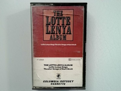 Lotte Lenya The Lotte Lenya Album Cassette 1979 Columbia Odyssey