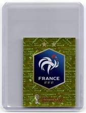 2022 Panini FIFA World Cup Qatar Sticker France Gold Team Logo #FRA-2