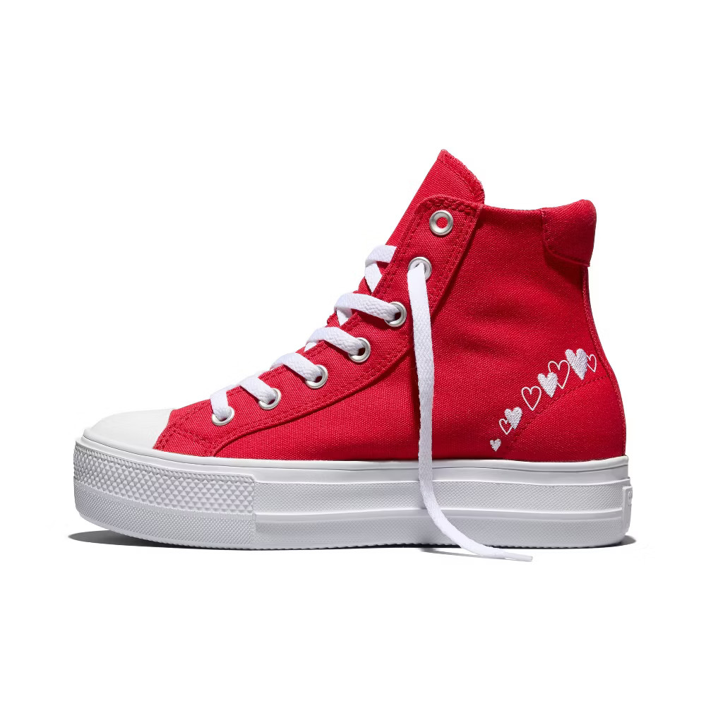 Converse Women's Platform High Top Sneakers - Red Heart 10.5 thumbnail 4