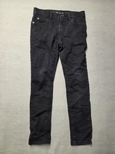 Boy's Denim Jeans Pant Black Size 8 Stretch Extensible Super Skinny Belted Loops