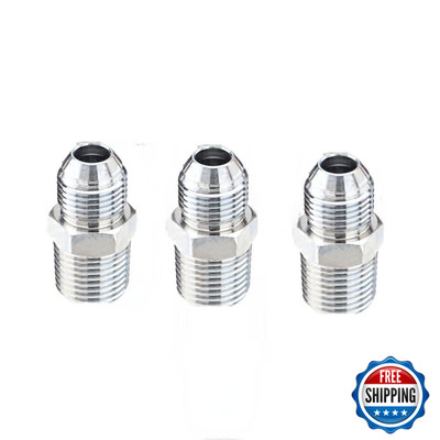 Yabeho 3 Pack 1/2 Hydraulic Hose Adapter Fittings1/2 Jic 37 Male X 1/2 Npt Male