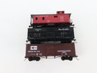 LOT of 9 HO Scale SBD/SP/DRGW/PRR/B&O 40' Boxcars & Cabooses  — photo 9