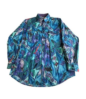 Vintage Roper Western Aztec Shirt Men s XL Button Up Cowboy Long Sleeve 90s