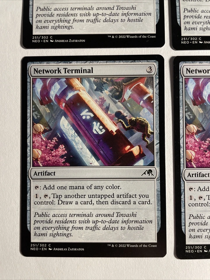 4x Mtg Kamigawa Neon Dynasty Network Terminal NM/M Magic The Gathering - Bild 2 von 2