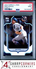 2023 TOPPS X JULIO RODRIGUEZ SHOW OUT PURPLE #72 MIKE PIAZZA #/75 POP 3 PSA 9