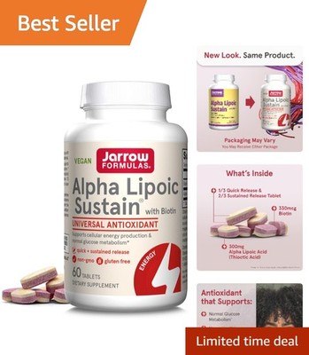 300 mg Alpha Lipoic Sustain with Biotin - Universal Antioxidant for Energy Boost