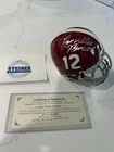 Joe “Willie” Namath Signed Alabama Crimson Tide Riddell Mini Helmet W/COA