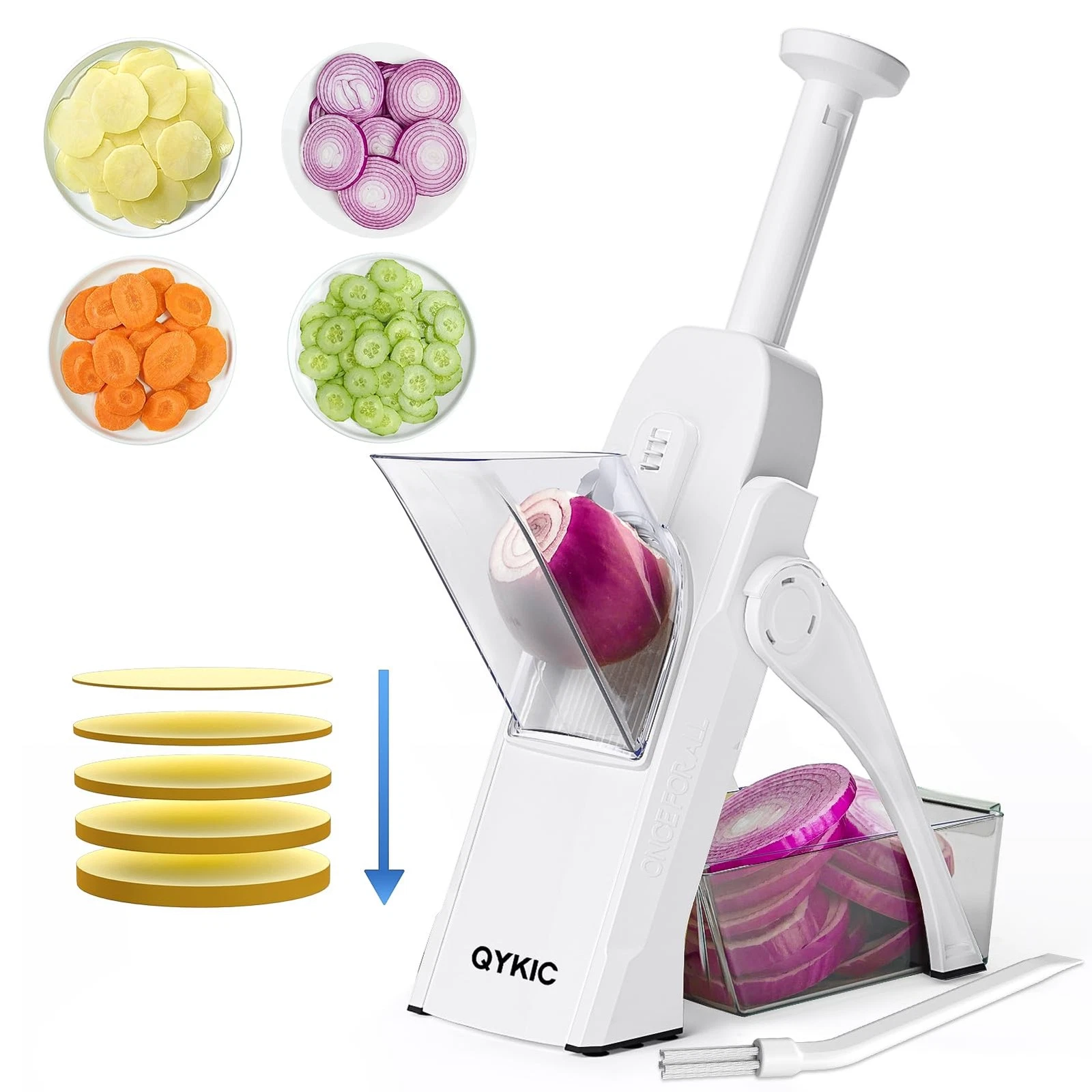 Safe Mandoline Slicer, Potato Clips Slicer, Vegetable Food Slicer, Thickness ...