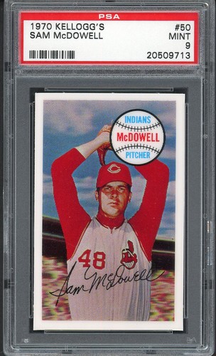 1970 Kellogg's Sam McDowell #50 card