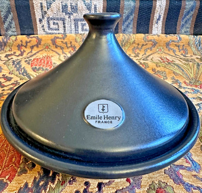 Black Emile Henry Ceramic Tajines Pot, 26cm