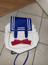 Sailor Moon Uniform Backpack Hot Topic Bow Cosplay adjustable straps white red